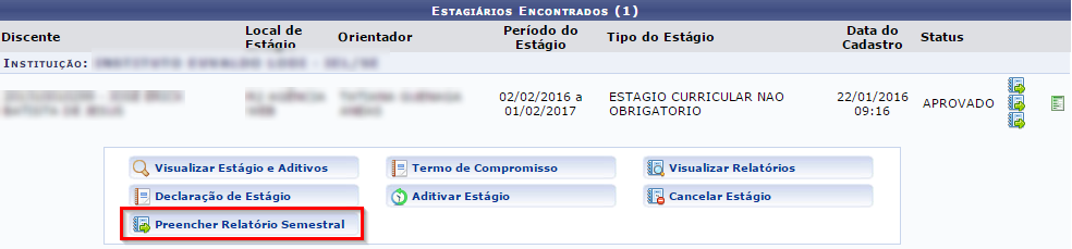 Você será direcionado(a) para o relatório: